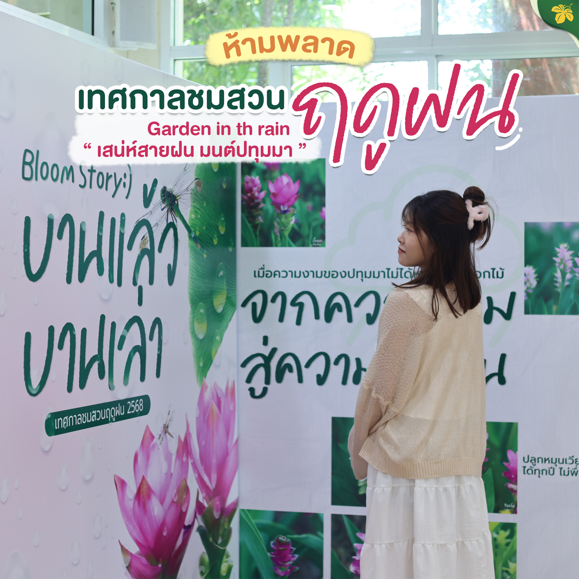 ❤ ห้ามพลาด! เทศกาลชมสวนฤดูฝน 2568   “เสน่ห์สายฝน มนต์ปทุมมา”  Garden in the Rain ☁