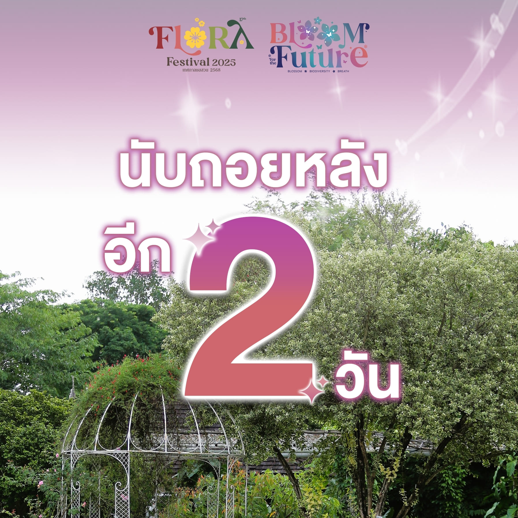 ✩❀  2 DAYS TO BLOOM ✩❀  นับถอยหลัง อีก 2 วัน กับ #เทศกาลชมสวน2568 ✧☘︎