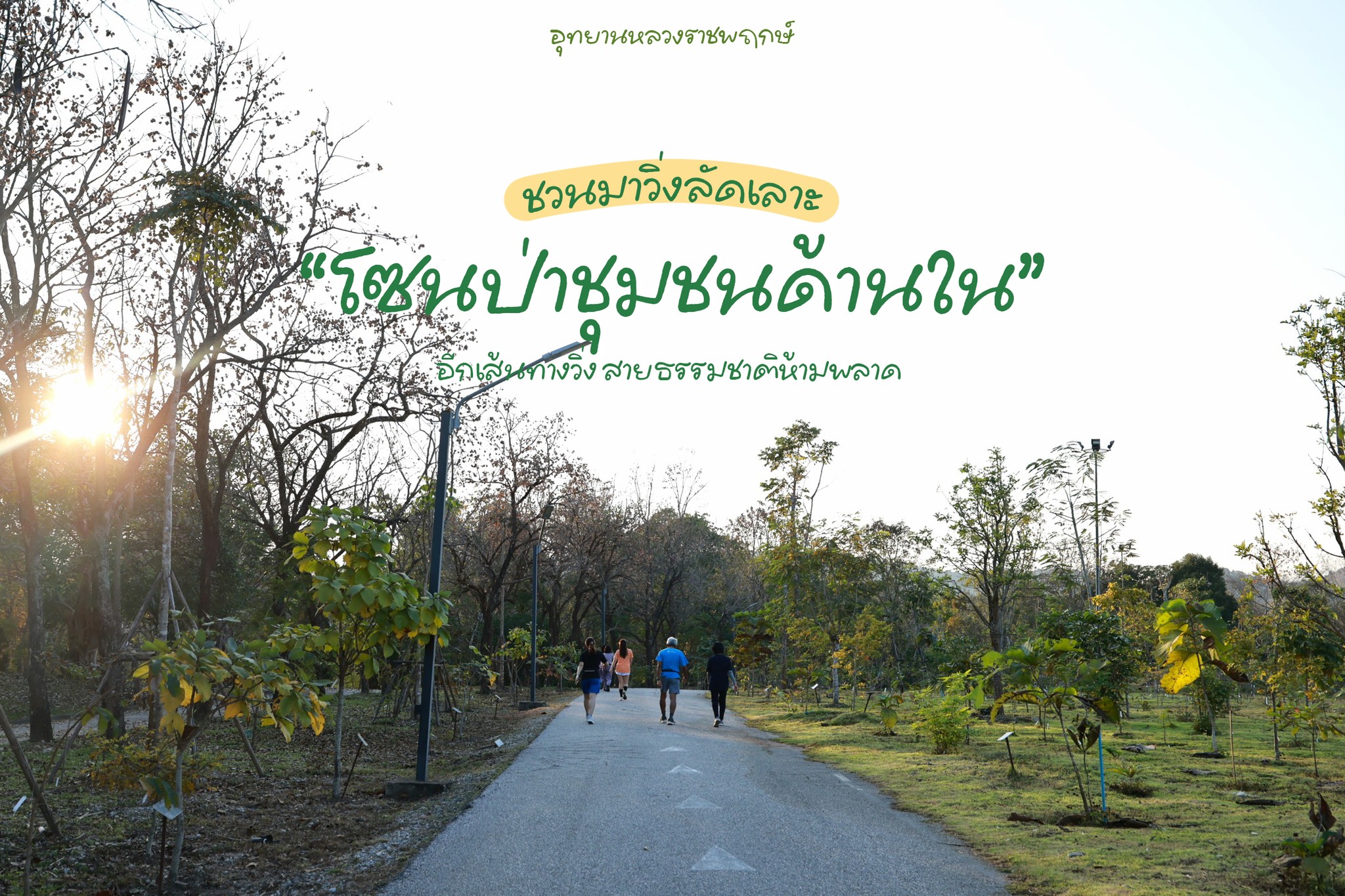 ♣︎เปลี่ยนบรรยากาศการวิ่ง♣︎  ชวนมาวิ่งลึกเข้าไปใน “โซนป่าชุมชนด้านใน”  อุทยานหลวงราชพฤกษ์ จ.เชียงใหม่ ☘︎