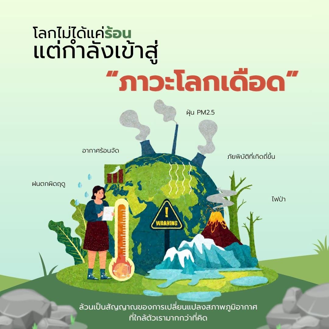 โลกไม่ได้แค่ร้อนขึ้น แต่กำลังเข้าสู่ “#ภาวะโลกเดือด”